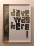 dave was here! tipp ex on found Da Vinci cartoon, 2015 (not&nbsp;available)